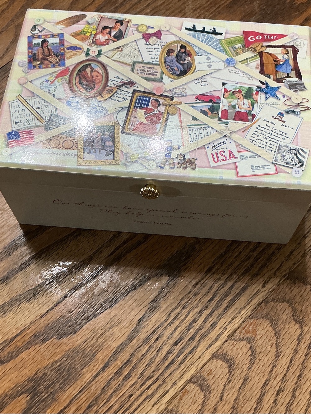 American Girl Doll Kirsten Wooden Music Jewelry Box